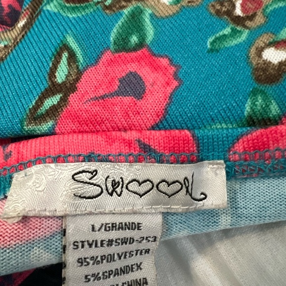 Swoon Boutique Blue and Pink Sundress Sleeveless Sweetheart - Picture 7 of 7